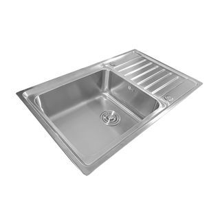 CLOSE อ่างล้างจาน 1 หลุมมีที่พัก SUS304  ขนาด 80X50X19 ซม. SPACE