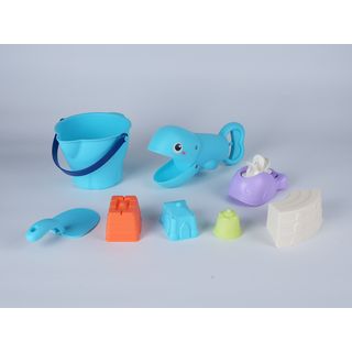 TOYS ของเล่นชุดถังชายหาดและอุปกรณ์ 8 ชิ้น รุ่น HG-1202 ขนาด 26x18x16 ซม. คละสี