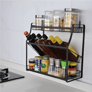 CLOSE ชั้นวางเครื่องปรุง 3 ชั้น 41.9 x 19.8 x 39.5 ซม. BUNNY สีดำ