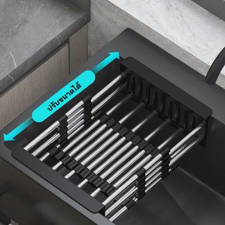 KOSCH อ่างล้างจานพร้อมขาตั้ง 2 หลุมไม่มีที่พัก 80x45x86 ซม. TRIXIE สีดำ (1/2)