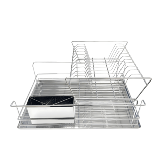 CLOSE ที่คว่ำจาน 2 ชั้น 47X33X22.5 ซม. MIRIN สีเงิน