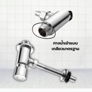 Verno ฟลัชวาล์วโถปัสสาวะแบบกด รุ่น C02 ขนาด 20x15x5 ซม. สีโครม