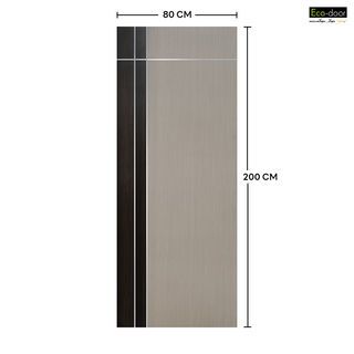 ECO-DOOR  ประตู WPC  รุ่น WP2 ภายใน ขนาด 80x200 ซม. สีไอเวอรี่เกรย์ (ไม่เจาะลูกบิด)