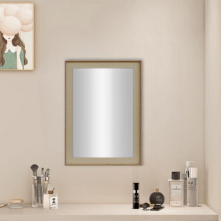 Nice กระจกมีกรอบทรงเหลี่ยม (PS) รุ่น อาคิตะ ขนาด 40x60 ซม. สีน้ำตาล 