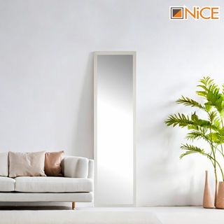 Nice กระจกมีกรอบ (PS) 30x120 ซม. รุ่น ลูน่า 7064-1248 สีขาว