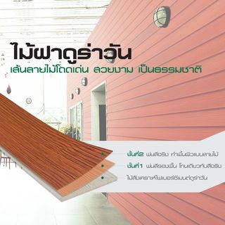 ดูร่าวัน ไม้ฝา 0.8x20x300 ซม. สีแดงเชอรี่