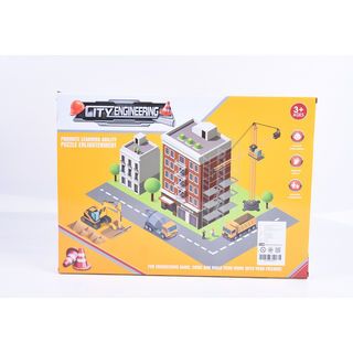 TOYS ชุดของเล่นพาหนะเซตก่อสร้าง บรรจุ6คัน สีเหลือง#838-16A(45x6x32ซม.)
