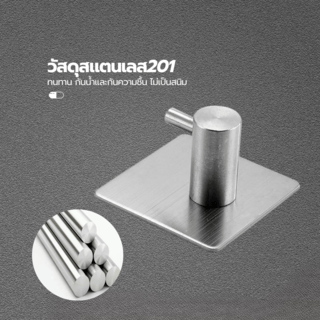 Iris ขอแขวนสแตนเลส 1 ขอ รุ่น HC01 ขนาด 4.5×4.5×4ซม. สีเงิน