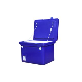 S&P ถังแช่ ขาต่ำ บานพัับมือจับ 60 ลิตร สีน้ำเงิน