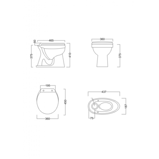 Iris สุขภัณฑ์นั่งราบแบบราดน้ำ รุ่น  เซฟ Save IR-7001