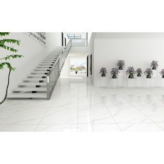 Marbella กระเบื้องพอร์ซเลน 80x80 ซม. คาราร่า-ไวท์  Random (Glossy) LW61 (3 pcs)