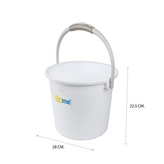 GOME ถังน้ำหูหิ้วกลม 3.5 กล.ขนาด 28x28x27 ซม. รุ่น J0521-3 สีขาว