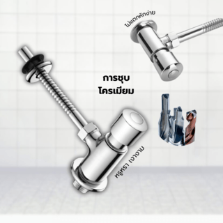 Verno ฟลัชวาล์วโถปัสสาวะแบบกด รุ่น C02 ขนาด 20x15x5 ซม. สีโครม