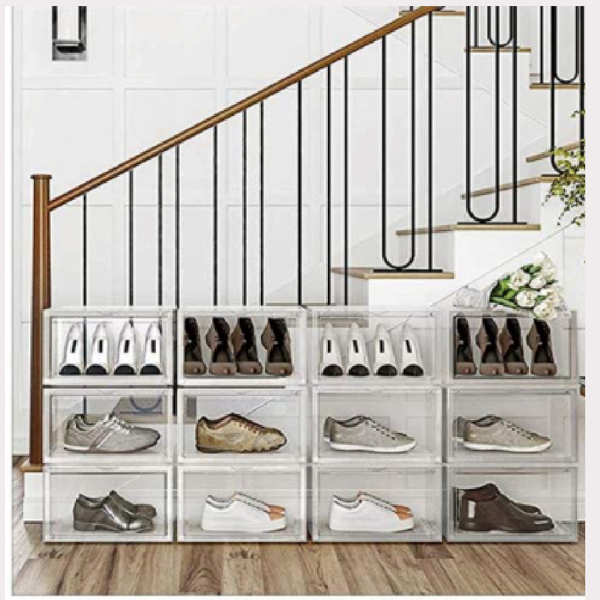 GOME กล่องรองเท้าฝาหน้า รุ่น TG54675 ขนาด 35.7x29x22 ซม. สีใส