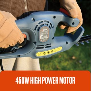 SENIX เครื่องตัดพุ่มไม้ไฟฟ้า ใบตัดขนาด 15 นิ้ว 450W  รุ่น HTE4.5-L1-EU สีน้ำเงิน