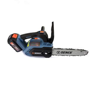 SENIX เลื่อยโซ่ไร้สายBrushless ขนาด10นิ้ว 20V(Max) มอเตอร์ รุ่นCSX2-M1-EU สีน้ำเงินดำ (พร้อมแบตเตอรี่4.0Ah 1ก้อนและแท่นชาร์ต1อัน)