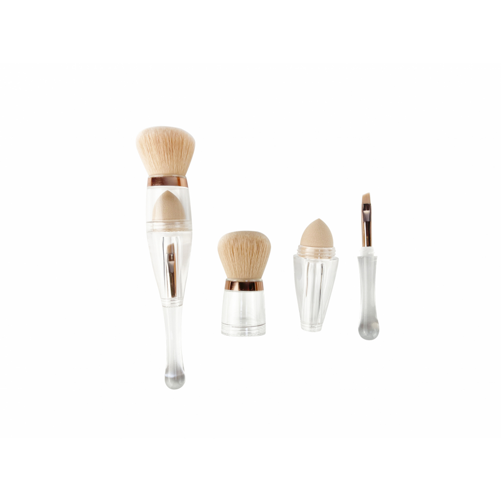 KOJI ชุดแปรงบลัชเซตมัลติฟังก์ชั่น 3in1 MFB003 ขนาด 3x3x17ซม.สีน้ำตาล