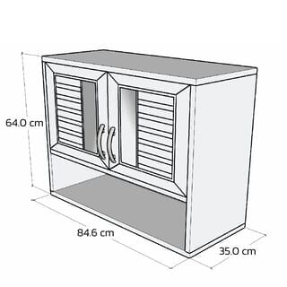 WT ตู้ลอย-ชั้นวางของ RZ-222/ขาว GRZ-222 สีขาว