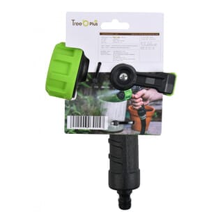Tree O Plus ปืนฉีดน้ำเหล็กหุ้มพลาสติกปรับ7รูปแบบ แข๊งแรงพิเศษ รุ่นGLB-623021-0 สีเขียวดำ