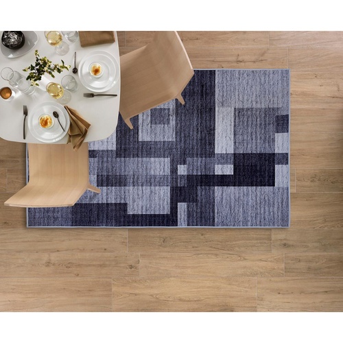 COZY พรมปูพื้นสไตล์นอร์ดิก  รุ่น ROSE-02 ขนาด 90x150x0.6CM สีเทา