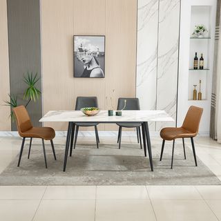 DELICATO เก้าอี้รับประทานอาหาร รุ่น Suwari-01 ขนาด 51x58x83 ซม. สีเทา