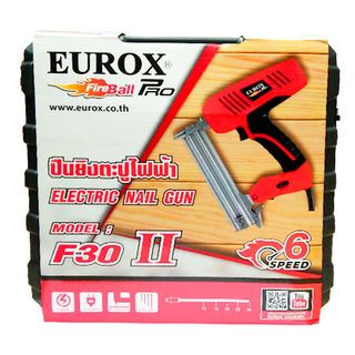 EUROX ปืนไฟฟ้ายิงตะปูขาเดี่ยวสำหรับงานไม้ รุ่น F30 สีแดง
