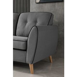 PULITO โซฟาผ้า 3 ที่นั่ง รุ่น BANIKA ขนาด 87x185x89 ซม. สีเทา 