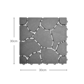 Primo แผ่นกันลื่น PVC ลายหินใหญ่ (4ชิ้น/แพ๊ค) รุ่น Mountain BYF001-GY ขนาด 30×30 ซม. สีเทา