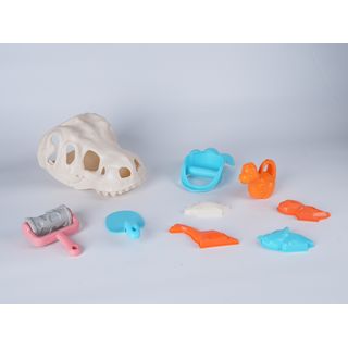 TOYS ของเล่นชุดถังชายหาดไดโนซอร์และอุปกรณ์ 9 ชิ้น รุ่น HG-1127 ขนาด 28x18x16 ซม. คละสี