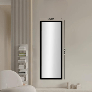 Nice กระจกมีกรอบ (PS) รุ่น สลิม-แบล็ค ขนาด 30x90 ซม. สีดำ 