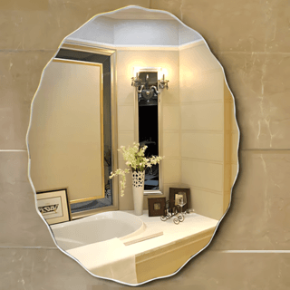 Nice กระจกเงาไม่มีกรอบ ทรงรี รุ่น JLLS006  ขนาด 45x60ซม. สีใส