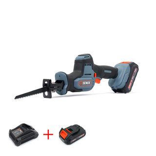 SENIX เลื่อยคอตรงไร้สาย 20V รุ่น PSRX2-L1-EU พร้อมแบตเตอรี่ 2.0Ah 1ก้อน และแท่นชาร์ต1อัน