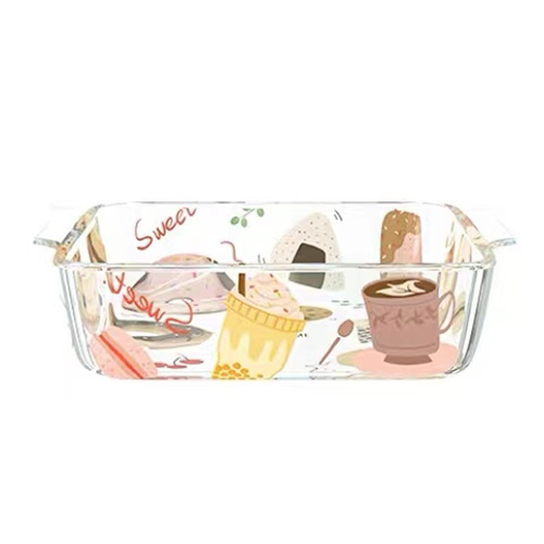 ADAMAS ถาดอบแก้วทรงสี่เหลี่ยม 16x19x4.4 ซม. SWEETY