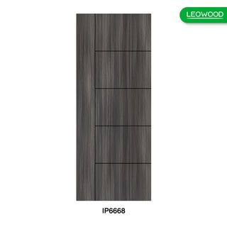 LWD ประตูไม้เคลือบเมลามีนภายใน iDoor S6 ลาย 06 สี Cinereo Oak ขนาด 3.5x80x200 ซม.