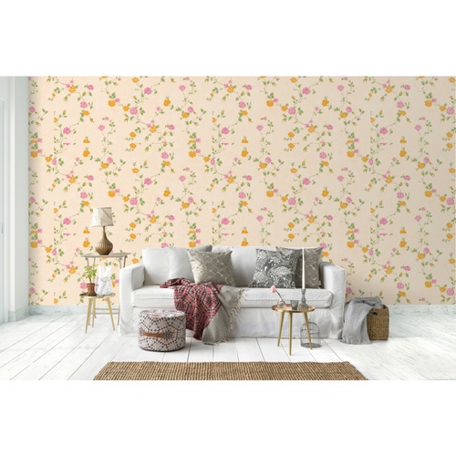 TAPIO วอลเปเปอร์  45ซม.x10ม. ลายดอกไม้  2DQT003 สีเหลือง
