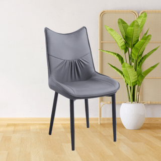 (1/2)PULITO  เก้าอี้รับประทานอาหาร รุ่่น DESTA-GY ขนาด 55x50x89 ซม. สีเทาเข้ม