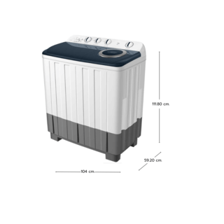TCL เครื่องซักผ้า 2 ถัง  ขนาด 20kg WT201FTTW