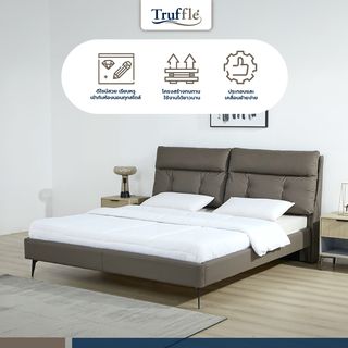 (1/3) TRUFFLE เตียงนอนหัวเบาะ รุ่น PROVENCE-B ขนาด 180x200 ซม. (6ฟุต) สีเบจ