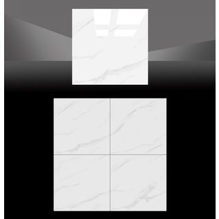 Marbella กระเบื้องพอร์ซเลน 80x80 ซม. คาราร่า-ไวท์  Random (Glossy) LW61 (3 pcs)