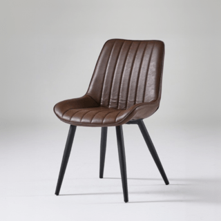 (1/2)PULITO เก้าอี้รับประทานอาหาร รุ่น CHUCK-01 ขนาด 55.5x62x82 ซม. สีน้ำตาล