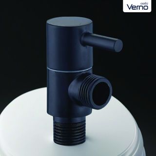 Verno สต๊อปวาล์วทองเหลือง 1ทาง รุ่น RAG-03 สีดำ