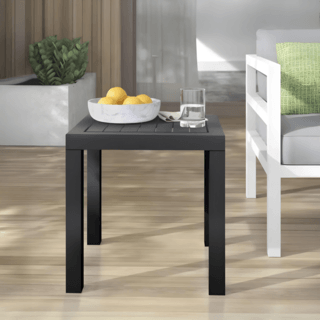 SUMMER SET โต๊ะ outdoor อลูมิเนียม Laemchabang ขนาด 45x45x50 ซม. สีดำ