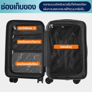 WETZLARS กระเป๋าเดินทาง ขนาด 20 นิ้ว รุ่น Autumn ขนาด54x37x23ซม. สีดำ