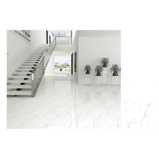 Marbella กระเบื้องพอร์ซเลน 60x60 ซม. รุ่น เบลญ่า  CRVWT85002   Glossy (4P) Random