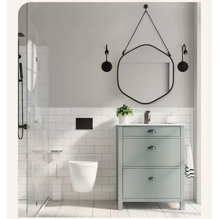 Nice กระจกทรงเหลี่ยมพร้อมสายแขวน รุ่น ลาล่า-แบล็ค ขนาด 39x41 ซม. สีดำ