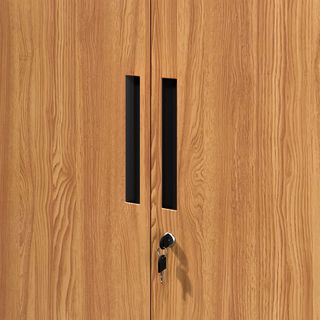 SMITH  ตู้เหล็กเก็บเอกสาร บานทึบ รุ่น Archie-01ขนาด 40x90x185 ซม. สีไม้-ดำ