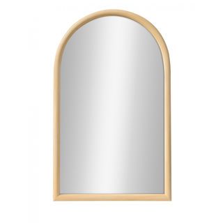 Nice กระจกมีกรอบทรงเหลี่ยมมน (PS) รุ่น คากามิ-03 ขนาด 47x72 ซม. สีไม้ธรรมชาติ 