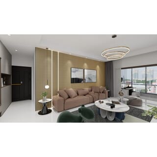 GREAT WOOD แผ่นระแนงอะคูสติก PVC รุ่นJF401-XG-1 ขนาด 300x18x2400mm.สีCozy Cream 