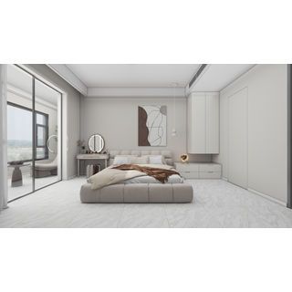 Marbella กระเบื้องเซรามิคปูพื้น 60x60 นิ้ว รุ่น วอนัส ไวท์   EZ667 ผิวกึ่งเงากึ่งด้าน  random  (4P)