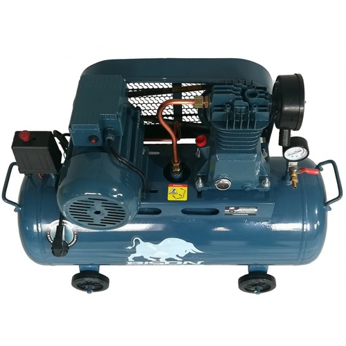 BISON ปั๊มลมสายพาน ขนาด 36 ลิตร 1 แรงม้า รุ่น 1051-36